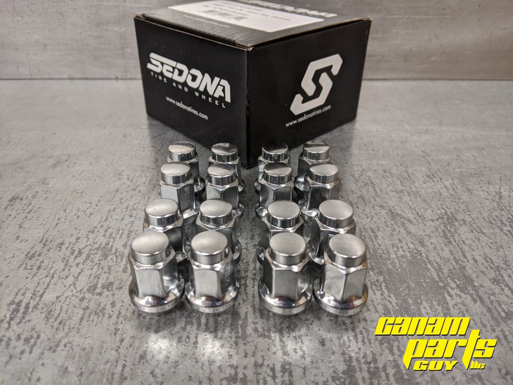 M10 Chrome Lug Nut Set of 16 14mm head Tapered Seat