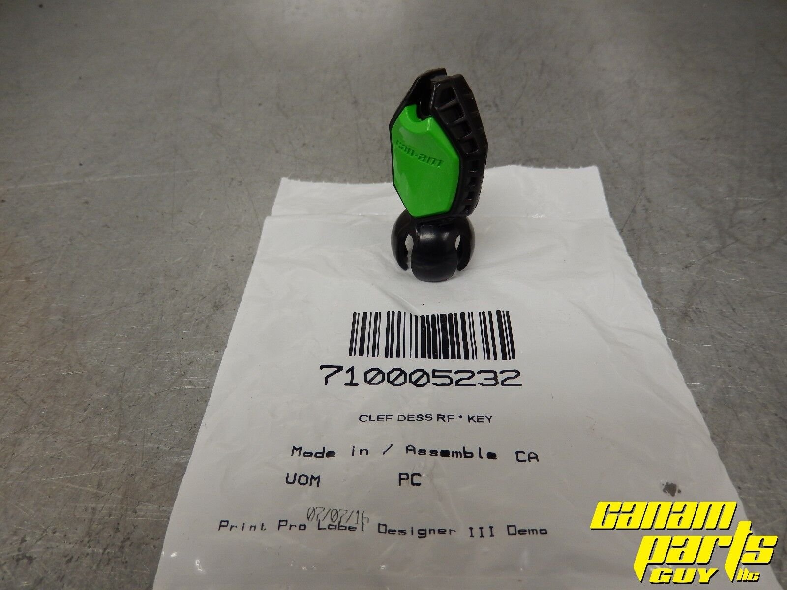 Can Am Maverick X3 Outlander Renegade Green RFID Ball Ignition Key 710005232 - Image 3