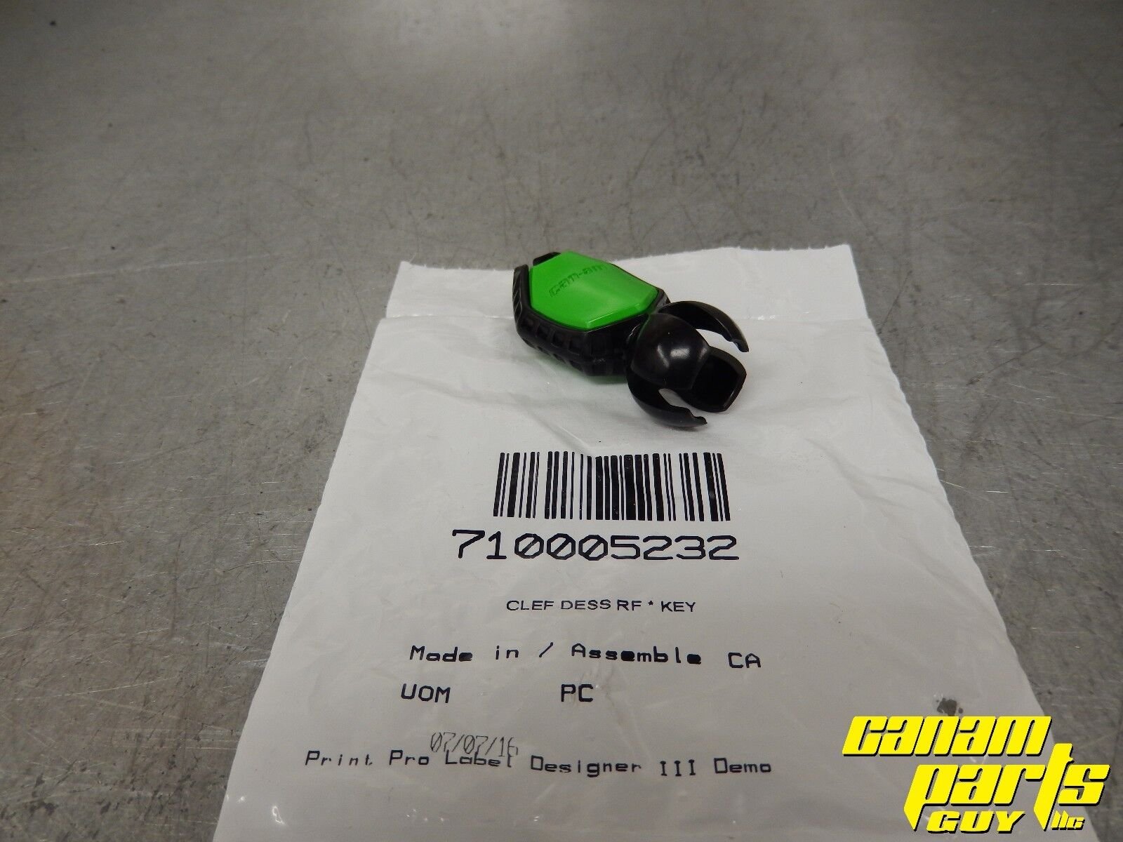Can Am Maverick X3 Outlander Renegade Green RFID Ball Ignition Key 710005232 - Image 4