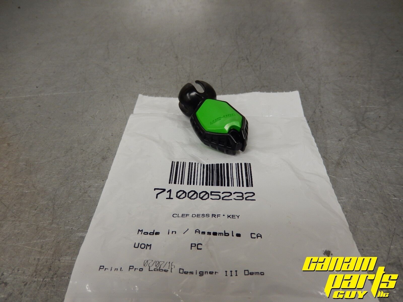 Can Am Maverick X3 Outlander Renegade Green RFID Ball Ignition Key 710005232 - Image 5