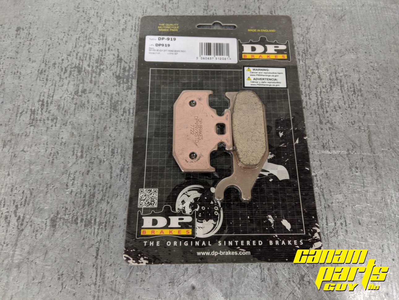 G1 DP919 BRAKE PAD SET G1 ATV RIGHT FRONT