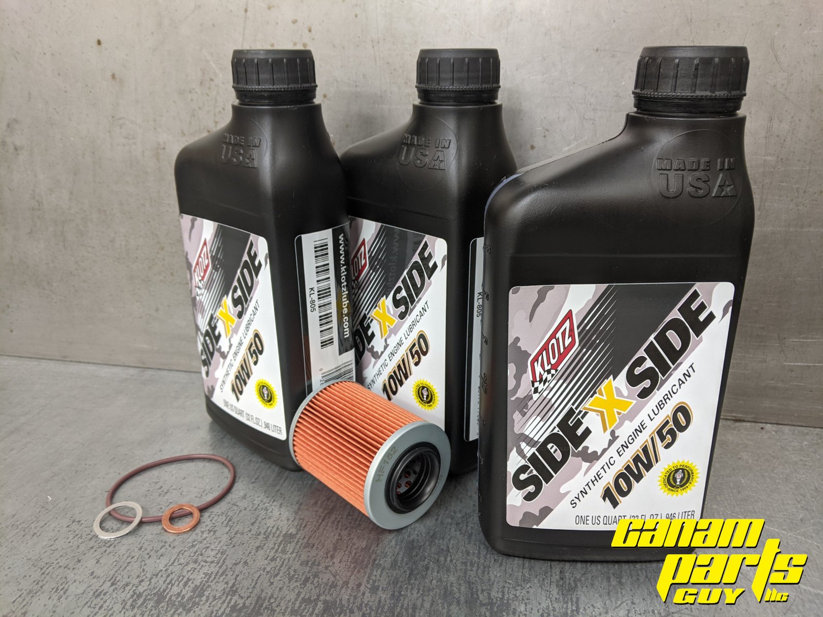 NEW KLOTZ V TWIN FULL SYNTHETIC OIL CHANGE KIT 10W-50